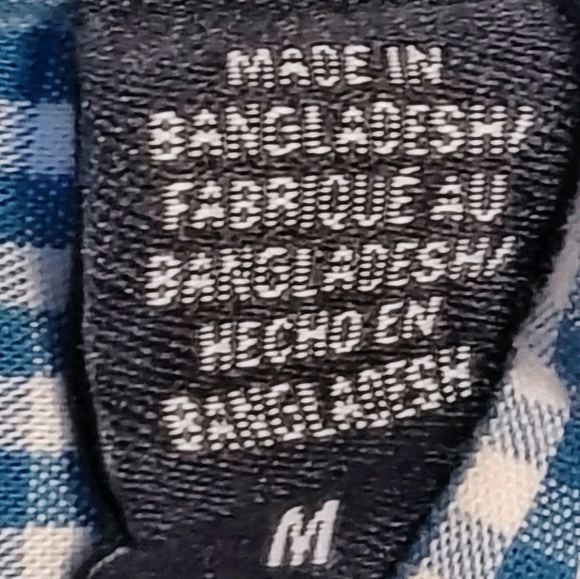 IZOD Non-Iron Stretch Men's Size M Blue, Green and Pink Plaid Button Up LS Shirt - Picture 5 of 9